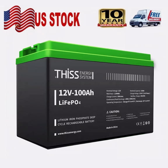 LiFePO4 Lithium Battery 12V 100Ah for RV Off-grid Trolling Motor lot
