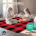 thumbnail image 4 of ODIKA 3'x5' Machine Washable Non-Slip Area Rug, Festive Buffalo Check with Holiday Charm Decorative Design High Traffic Rug with Pad, Black, 506360, 4 of 8