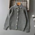 thumbnail image 2 of Diufon Toddler Girls Boys Oversized Cardigan Long Sleeve Turtleneck Knitwear Fall Winter Warm Knitted Sweater, 2 of 7