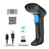 Aibecy Handheld 3-in-1 Barcode Scanner BT & 2.4G Wireless & Wired 1D 2D Bar Code Reader with Receiver USB Cable for Mobile Payment Computer Screen Compatible with Android iOS Smartphone PC L