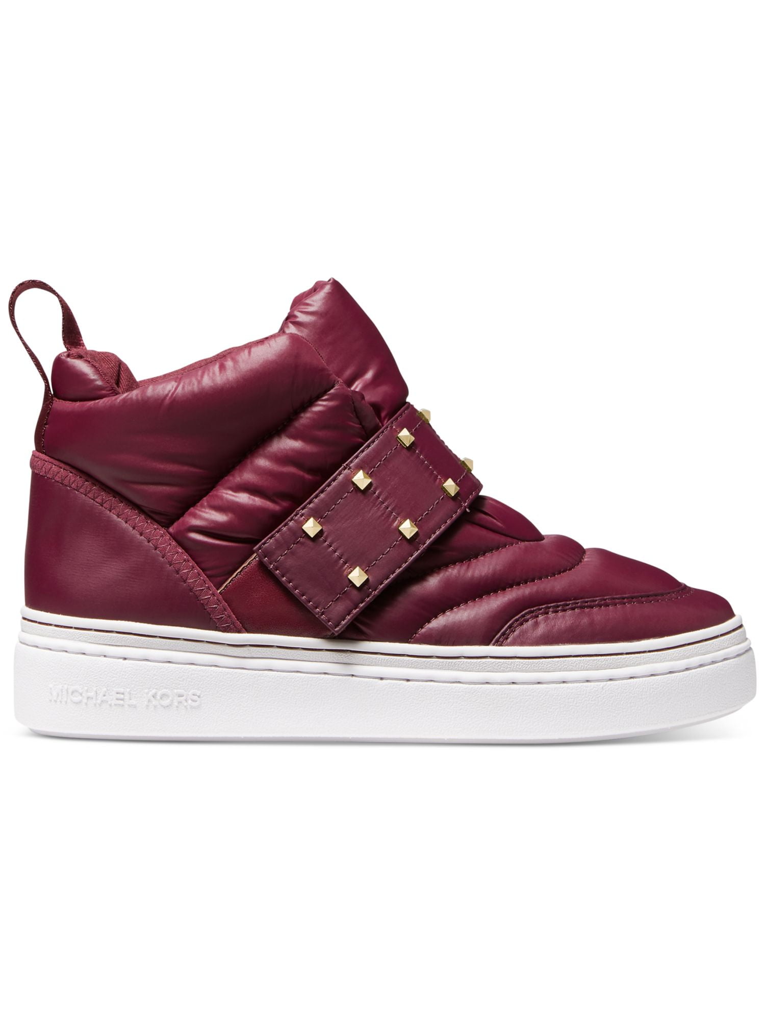 Burgundy michael kors sneakers sale