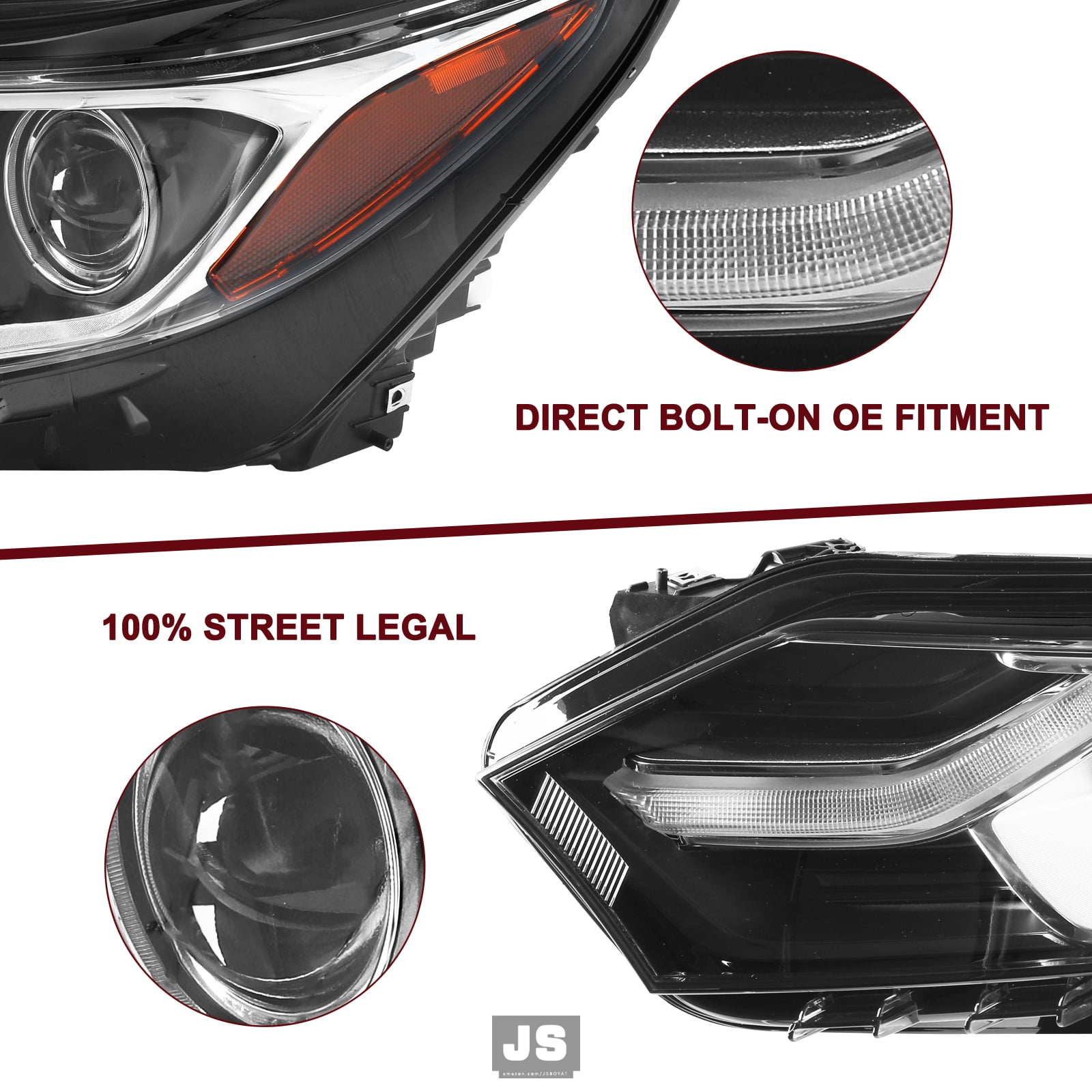 For 2018-2021 Chevy Equinox HID/Xenon w/ LED DRL Headlight Headlamp Driver Side