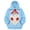 Blue, variant on Womens Christmas Pet Pouch Hoodie Cat Dog Carrier Sweatshirt Funny Animal Print Long Sleeve Drawstring Zip Pocket Casual Fashion Holiday Pullover