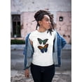 thumbnail image 2 of Butterflies On Paper. T-Shirt Women -Fab Funky Designs, Female 3X-Large, 2 of 4