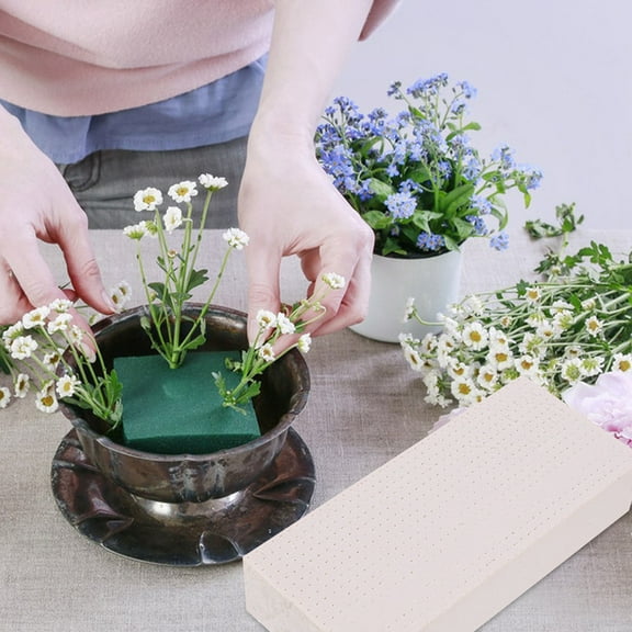 HOMEMAXS Foam Block for Flower Arrangement Accessories Beige Color for Decoration Florist Supplies