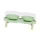 thumbnail image 4 of Comederos elevados para gatos, comedero elevado con base antideslizante, juego de cuencos para comida y agua, Verde, 4 of 9
