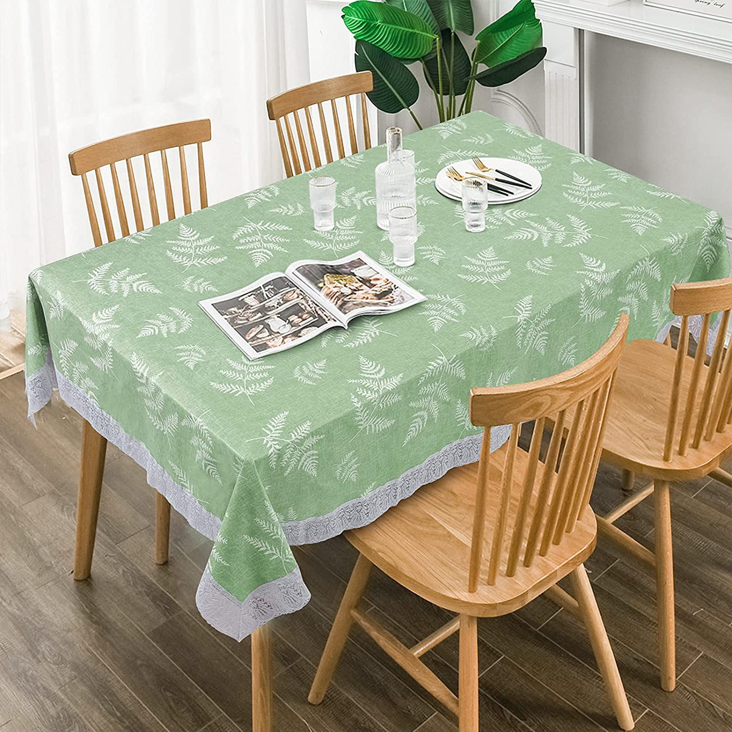 Modern PVC Vinyl Wipe Clean Tablecloth F852-1 ALL SIZES Code 