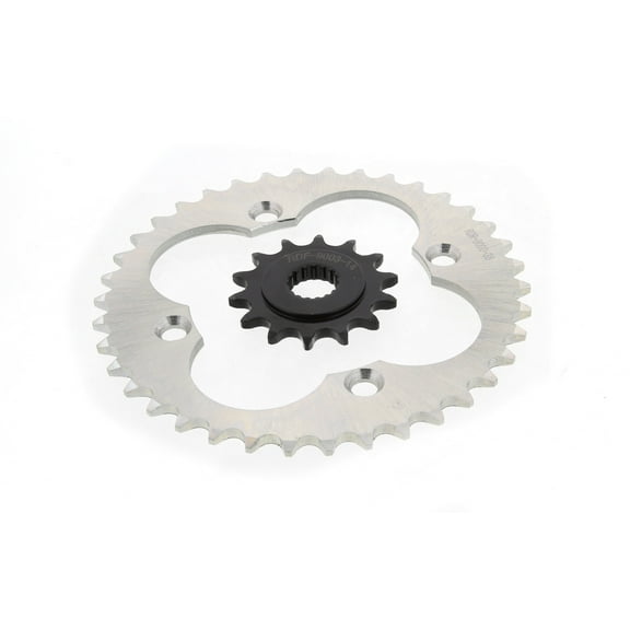 2004 - 2014 Honda TRX450R 450R 14 Tooth Front & 38 Tooth Rear Silver Sprocket