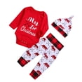 thumbnail image 1 of Guardurnaity Ropa de bebé Traje Navidad Niño Manga larga Top Romper Top Romper Pantalones Sombrero Gorra conjuntos de ropa Rojo 100cm, 1 of 6