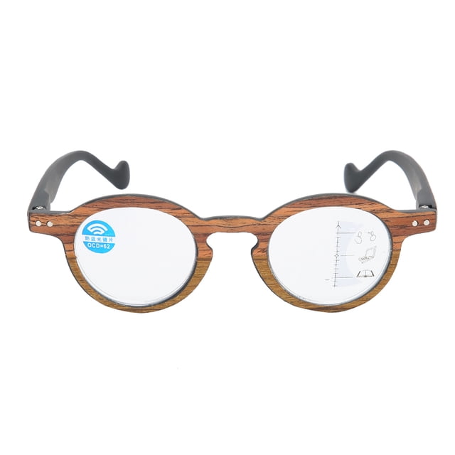Blue Light Blocking Glasses Presbyopic Glasses Multifocal Progressive Glasses Multifocal Progressive Presbyopic Glasses Blue Light Blocking Reading Glasses For Men Women+300 Wood