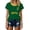 Green, variant on Women's Brazil Soccer T-Shirt Crewneck Short Sleeve Ringer Top Brazilian Flag Crest Badge Graphic Tee Casual Game Day Fan Gear Tops