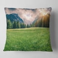 thumbnail image 2 of Designart Triglav Mountain Panorama - Landscape Photography Throw Pillow - 16x16, 2 of 5