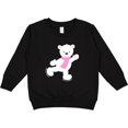 thumbnail image 2 of Inktastic Polar Bear, White Bear, Ice Skating Bear, Scarf Toddler Sweatshirt, 2 of 4