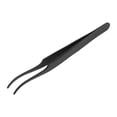 thumbnail image 1 of Pinzas para pestañas redondeadas únicas 1 Pc para baño de acero inoxidable negro, 1 of 5