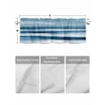 thumbnail image 4 of Valances for Windows Abstract Blue Rod Pocket Cafe Window Treatments Valance Curtains for Kitchen Bathroom Laundry Basement Windows 42"x18", 4 of 9