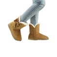 thumbnail image 3 of Julyccc Womens Warm Bow Fur Slip On Ankle Snow Boots, 3 of 3