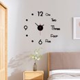 thumbnail image 3 of Pegatinas de reloj de pared Sin marco Espejo 3D moderno Pegatinas de pared removibles Relojes silenciosos Reloj grande Decoración para sala de estar Dormitorio Decoración del hogar 1 pieza negro Sailing Electrónica, 3 of 5