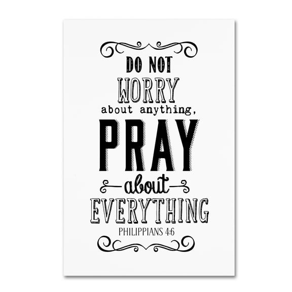 Trademark Fine Art 'Pray About Everything' Canvas Art by Marcee Duggar