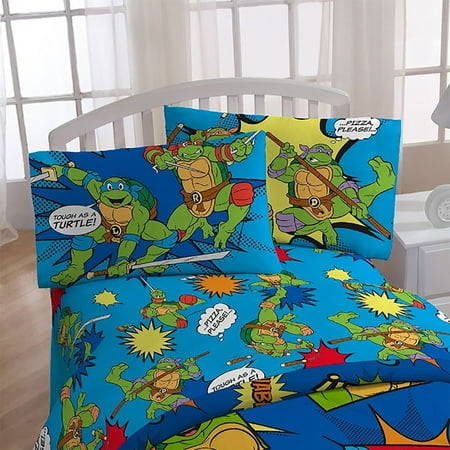 3pc TMNT Twin Bed Sheet Set Team Teenage Mutant Ninja Turtles Bedding Accessories - Walmart.com