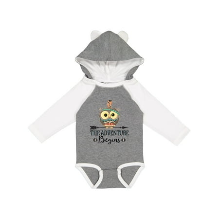 

Inktastic Baby Owl Adventure Begins Tribal Gift Baby Boy or Baby Girl Long Sleeve Bodysuit