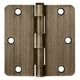 thumbnail image 6 of Design House 6-Pack 3.5" H x .25" Radius Butterfly Interior/Exterior Door Hinges, Antique Brass, 6 of 13