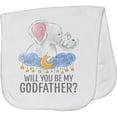 thumbnail image 2 of Inktastic Will You Be My Godfather? Baby Burp Cloth, 2 of 3