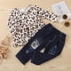thumbnail image 3 of Ropa Para Bebés, Niños Y Niñas, Camiseta Con Estampado De Leopardo, Conjunto De Pantalones Vaqueros Odeerbi LM103-920, 3 of 9