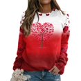 thumbnail image 4 of Qertyioot T-Shirt Graphique pour Femmes de la Saint-Valentin à Manches Longues, Blouse Ample Imprimée à la Mode, Col Rond, Hauts Décontractés, 4 of 5