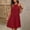 Wine, variant on QUNYINEY Midi Womens Plus Size Dresses A Line Summer Casual Sleeveless Sundress Crew Neck Solid Vacation Loose Fit Dresses