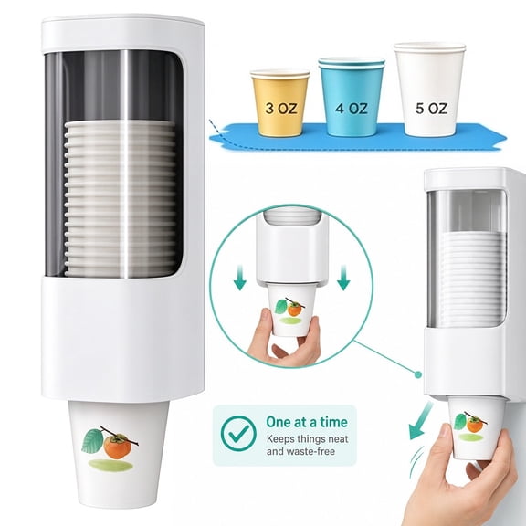 YWMVH Environmental Protection Plastic PVC Airtight Lid Small Water Cup Dispenser
