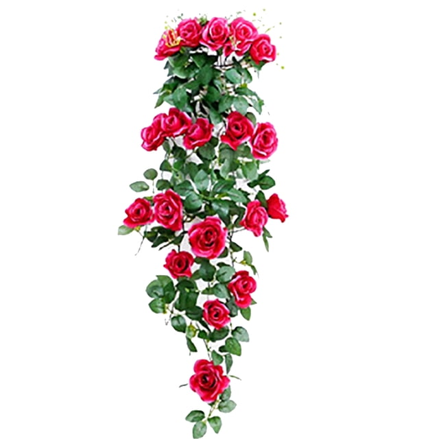 Coofit Rose Vine Fashion Creative Artificial Rose Flower Hanging Garland Flower