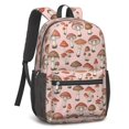 thumbnail image 2 of Mushroom and Toadstool Pink Pattern 17" Waterproof Oxford School Backpacks for Teens, S-Shape Padded Straps, for School, Travel, Hiking, Camping, 2 of 5