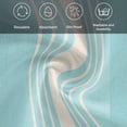 thumbnail image 5 of Aqua Beige Striped Cloth Napkins, Modern Farmhouse Retro Lines Washable and Reusable Dinner Napkins Set of 8, Table Napkin for Kitchen Party Birthday Wedding Hotel Housewarming 20"x20", 5 of 8