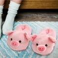 thumbnail image 3 of Chaussons Animaux Mignons Femmes Hommes Chaussons d'Hiver Chauds Chaussons en Peluche Douce Chaussons Roses, 3 of 8