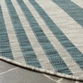 thumbnail image 4 of SAFAVIEH Courtyard Patrice Striped Indoor/Outdoor Area Rug, 7'10" x 7'10" Round, Grey/Blue, 4 of 8