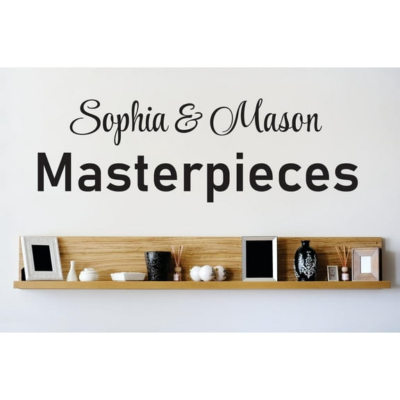 Personalized Name Vinyl Decal Sticker Custom Initial Wall Art Personalization Masterpieces Quote Marriage Married Engagement Wedding 8X20 Inches