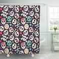 thumbnail image 1 of KSADK Halloween Skull with Flat Design of On The Dark Character Sugar Bone Calavera Cute Shower Curtain Bath Curtain 66x72 inch, 1 of 1