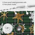 thumbnail image 5 of Christmas Shower Curtain Winter Snowflake Shower Curtains for Bathroom Green Buffalo Plaid Bathroom Decor Washable Durable Fabric Shower Curtains 72x72 inch, 5 of 6