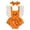 #02-Orange, variant on Toddler Baby Girls Halloween Dresses Kid Little Girls Fall Outfit Casual Cartoon Round Neck A-Line Party Dresses