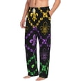 thumbnail image 2 of Xecao Mardi Gra Geometric Men's Straight Lounge Pajama Pants: The Ultimate in Comfortable Sleepwear, 2 of 9