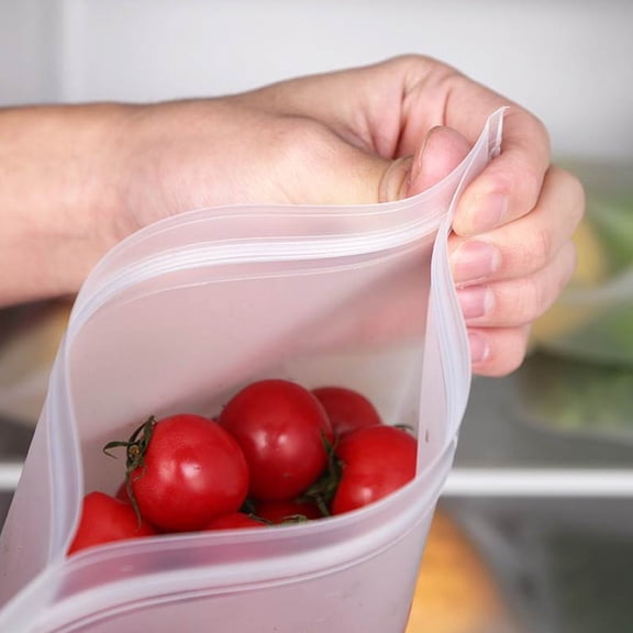 COM1950s Eva Reusable Food Storage Bags,Freezer Safe Refrigerator Storage Bags with Zipper Seal for Fresh Produce,Vegetables,Meat,Meal Prep,Large Clear Plastic Organizer Bags for Food Preservation