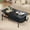 Balck, variant on Coffee Table, 39.4" Mid Century Modern Coffee Tables for Living Room, Coffee Table with Storage Open Shelf, Fluted Table with Sliding Cabinet Door, 2-Tier Rustic Wood Desktop, Walnut