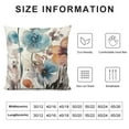 thumbnail image 5 of SHANXI Brown Cream Grey Teal Pillow Covers Watercolor Flower Couch Pillow Cases Rustic Abstract Modern Throw Pillows Farmhouse Home Decor for Room Bedroom Bed Cushion Outdoor 18x18in, 5 of 5