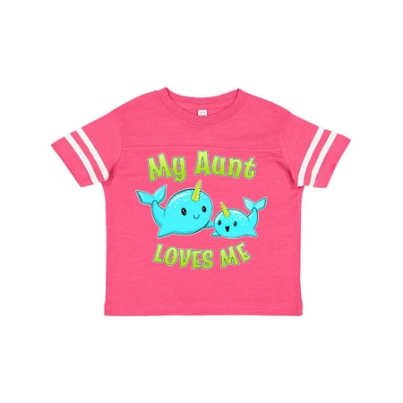 

Inktastic My Aunt loves me- cute narwhal Gift Toddler Boy or Toddler Girl T-Shirt
