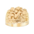 thumbnail image 4 of Men's 14k Gold-Plated Sterling Silver Nugget Ring, 4 of 6