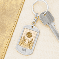thumbnail image 6 of The Bitcoin Crypto Stainless Steel or 18k Gold Premium Swivel Dog Tag Keychain, 6 of 16