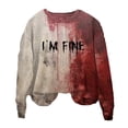 thumbnail image 2 of Joernso Unisex Hoodie Bloodstain Print Halloween Haunted House Cosplay Top Drawstring Hooded Pocket Long Sleeves Loose Hoodie, 2 of 8
