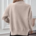 thumbnail image 2 of VONCOS Cable Sweaters for Women Warm Fall Winter Sweaters Crewneck Pullover Long Sleeve Tops, 2 of 8