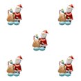 thumbnail image 1 of Ruiboury Party Decor Essential Christmas Foil Balloons With Exquisite Patterns Balloon Christmas Suitable For Any Places multicolor Gift Box Santa Claus 5Set, 1 of 6