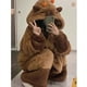 thumbnail image 4 of Capybara-Pijama de felpa gruesa para adultos y niños, mono marrón, mono esponjoso, terciopelo Coral, ropa para el hogar, Primavera, 4 of 5